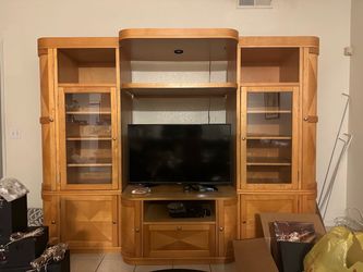 FREE - All Wood Entertainment Center