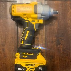 For Sale: DEWALT 20V MAX XR 1/2" Mid-Range Impact Wrench (DCF892) with 5.0Ah Battery Tackle tough fastening applications with confidence! Up for sale 