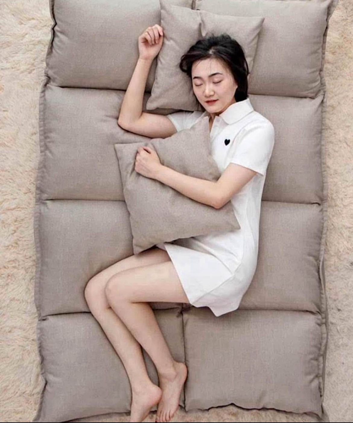 Floor Lazy Sofa Bed,Adjustable Backrest Folding Couch Multi-Functional futon for Reading Gaming Resting