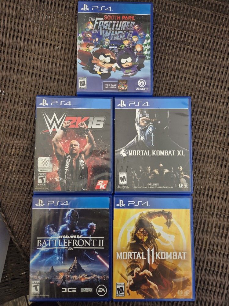 games on PlayStation 4, 5 games