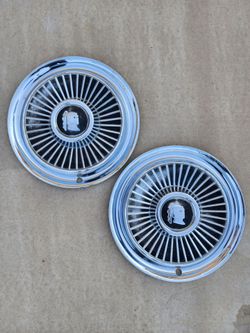 Original 1958 Dodge Lancer 14" Hubcap Wheelcover Center Cap Pair Mopar