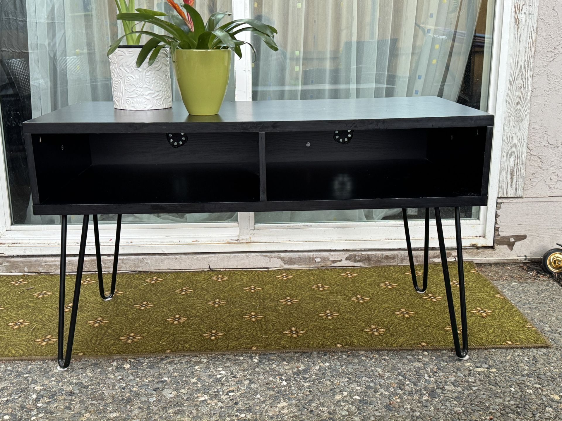 Wire Legged Black Media Console / TV Stand