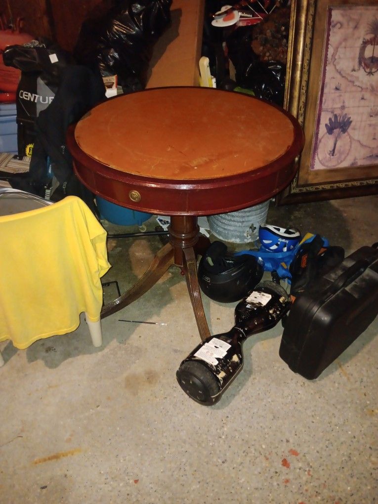 Antique 1940s Drum Table