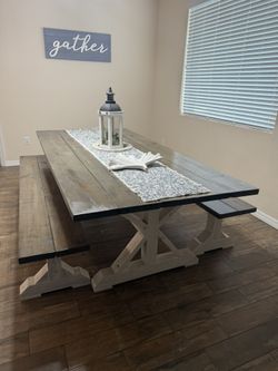 8ft Farmhouse Dining Table