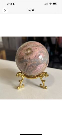 Peruvian Rhodonite Sphere High Quality Rare! 534G!