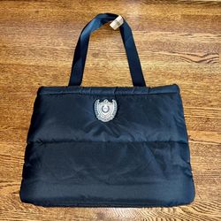 Victoria’s Secret PINK Black Puffer Tote Bag Large NWT
