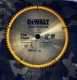 DeWalt 12’ Fine Finish Round Saw Blade