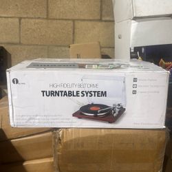 1byone high fidelity belt drive turntable system