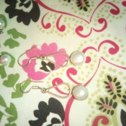 Pearl And Silver Earrings 4 Sets
