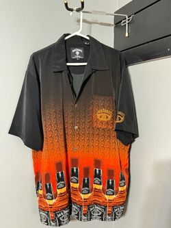Jack Daniel’s Old No. 7 XL Button-Up Shirt – 2008 Bottle Graphic – Y2K