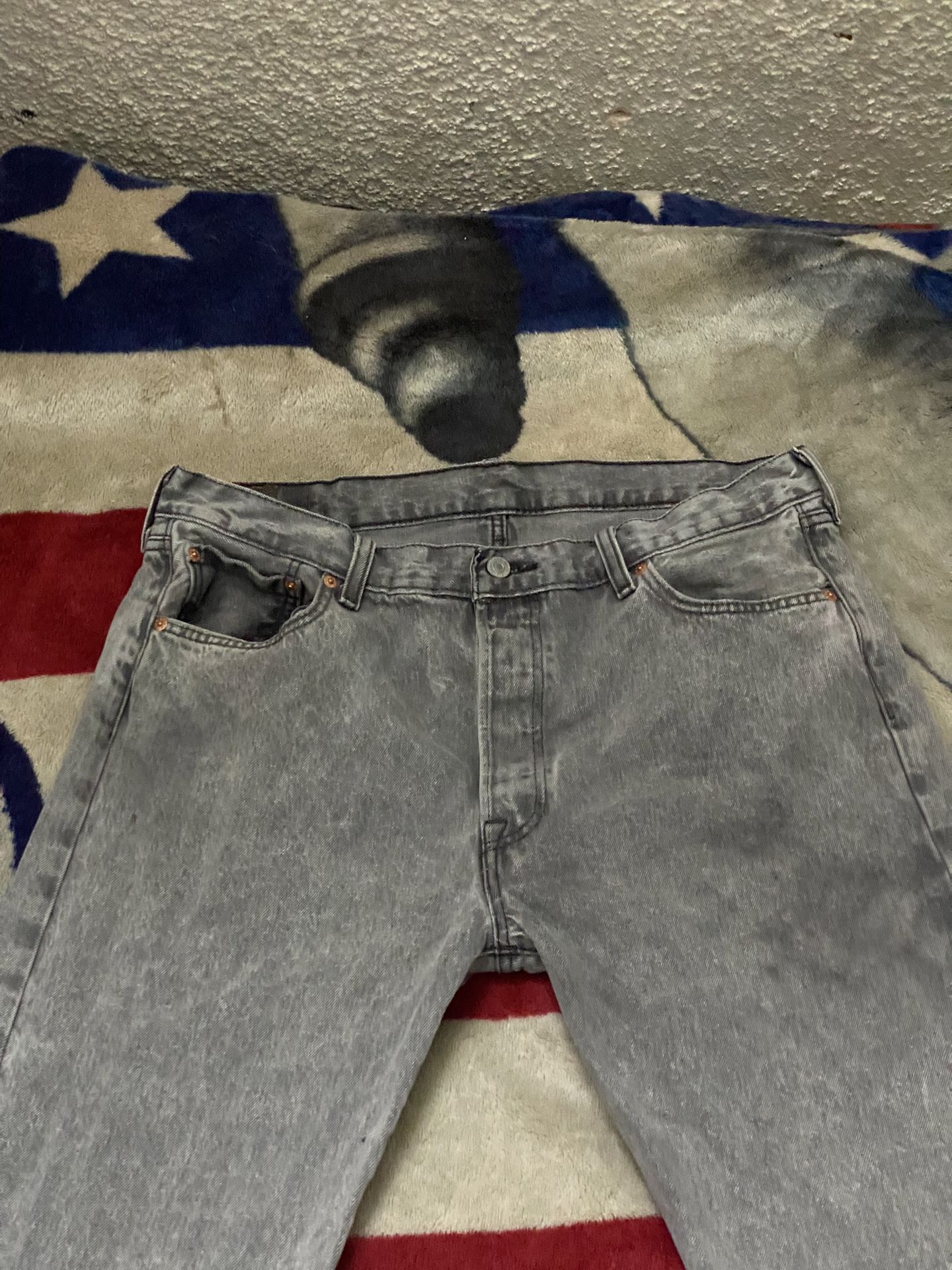 Gray Levi 501s