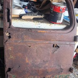 Antique Mirror And 1940s Truck Door Decor 