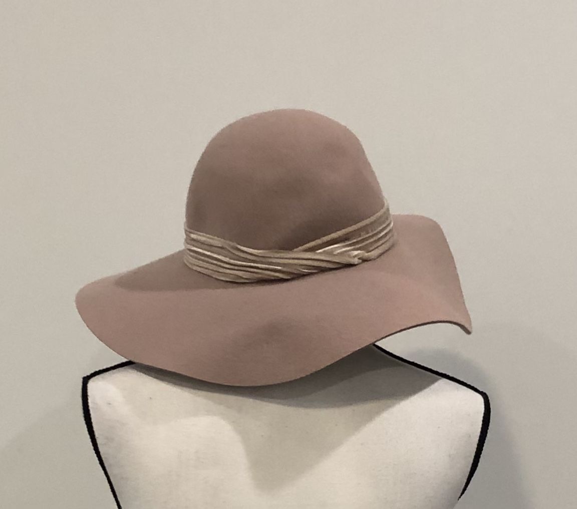 Blush Floppy Wool Hat