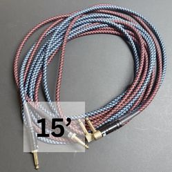 Gigsnake — 15’ Guitar Cable — Red / Blue