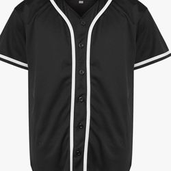 Baseball Jersey Button Down Shirts Sports Uniforms Men Women Jersey
Medium or Large Black