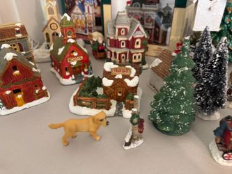 Christmas village and more decorations in Estate Sale