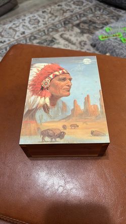 Native American cedar trinket box