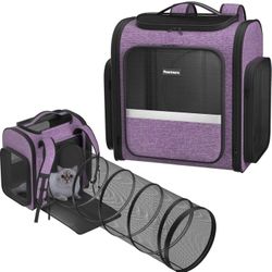 Cat Carrier Backpacks Pawtners Expandable Cat Backpack with Breathable Mesh,