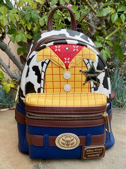Loungefly Disney Pixar Toy Story Woody Cosplay Mini Backpack Multicolor