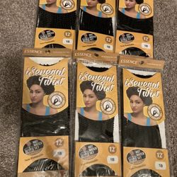 Brand new in packs isenegal twist extensions, color jer black  12”extension 6 packs