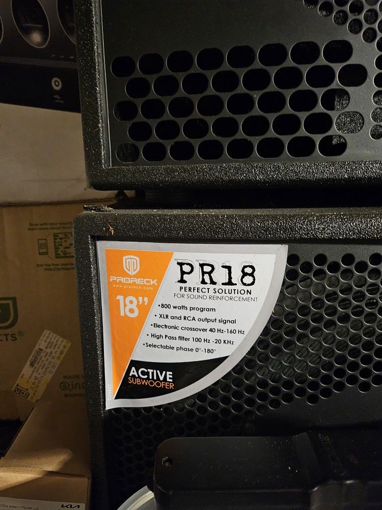 18 Inch Dj Or Band Powered Subs