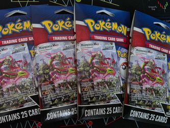 Pokémon Rayquaza VMAX Foil Rapid Strike 4 packs