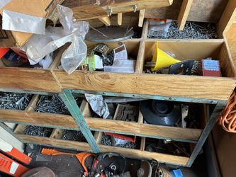 Rolling Cart With Trays And Tons Of Screws & Bolts