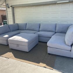 Modular Interchangeable Sectional + Ottoman