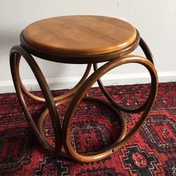 Vintage Stool Side Table Thonet Bentwood