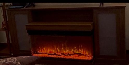 Fireplace tv stand