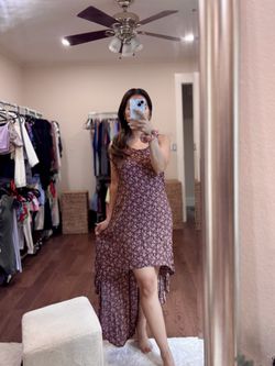 Floral Sleeveless High-low Dress 