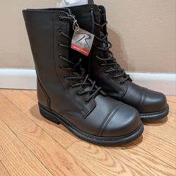 Black combat boots 10.5