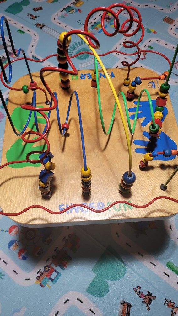 Wooden Bead Maze Play Table