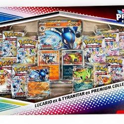Prismatic Evolutions Lucario Ex and Tyranitar Ex Box