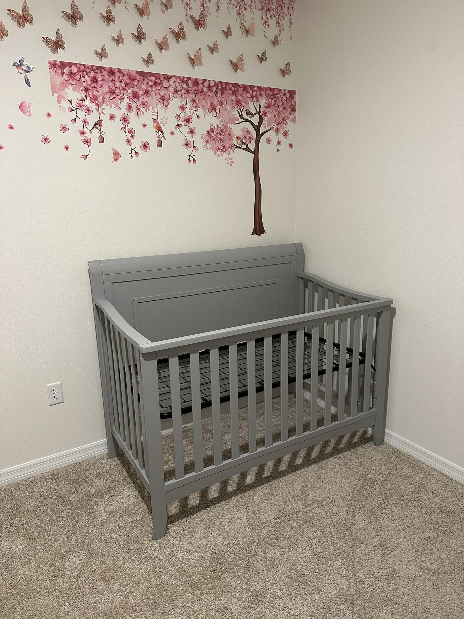 Gray Crib 
