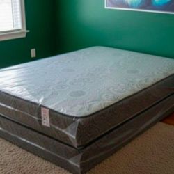 New Queen Size Mattress  with Box Spring Set New Mattress Bed Cama Queen Size 