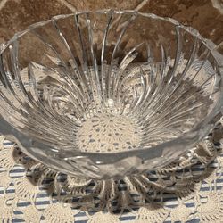 GORGEOUS MIKADA CATHEDRAL LEAD CRYSTAL HOSTESS SERVING BOWL~9 3/4” IN DIAMETER~JUST UNDER 5” TALL