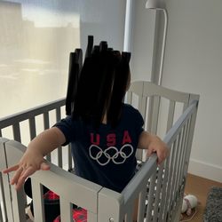 Portable Crib Gray