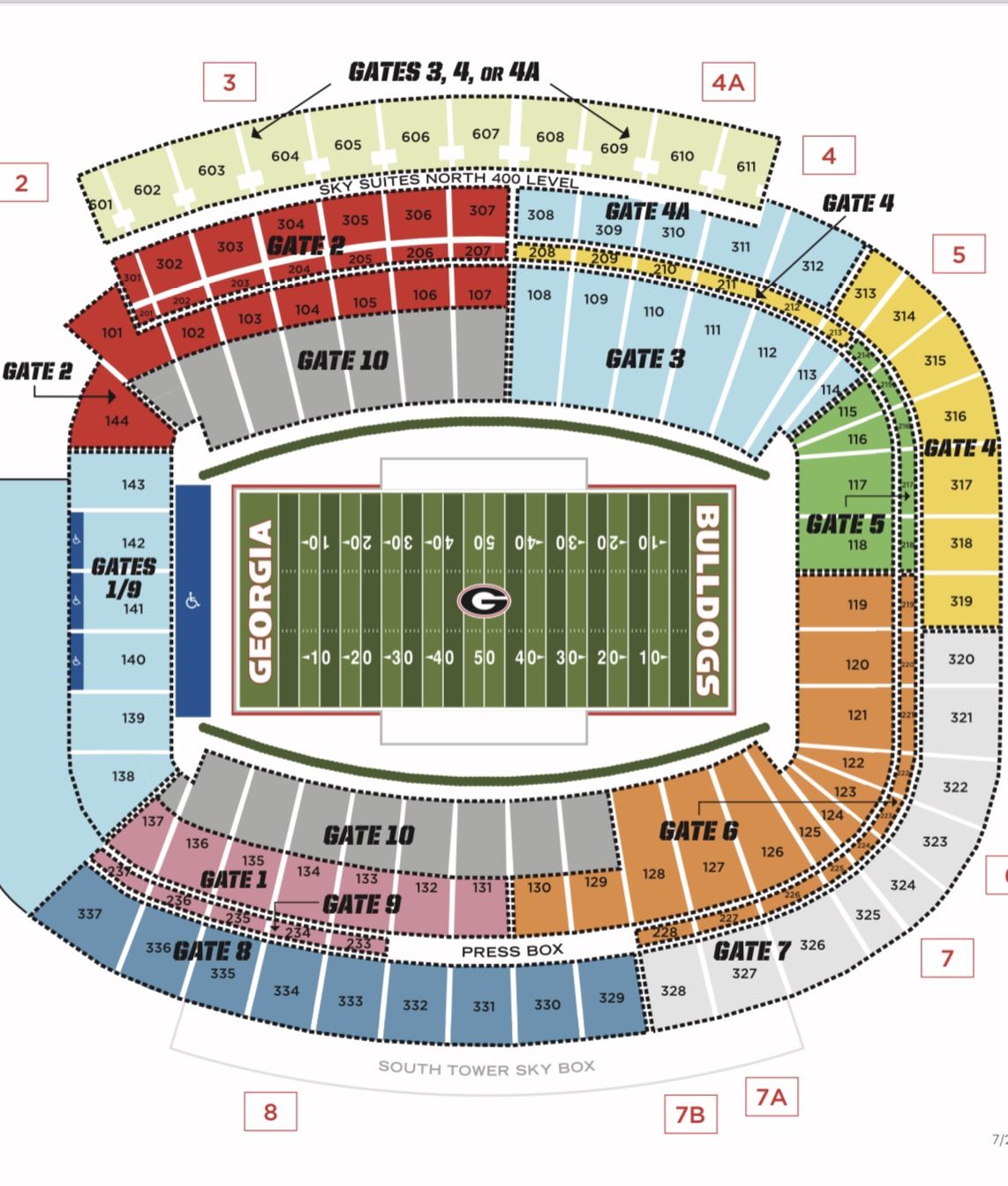 2 UGA V Tennessee Tech football Tickets