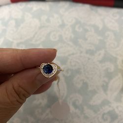 Real 925 Sterling Silver Heart ❤️ Wedding Ring Size 6.5