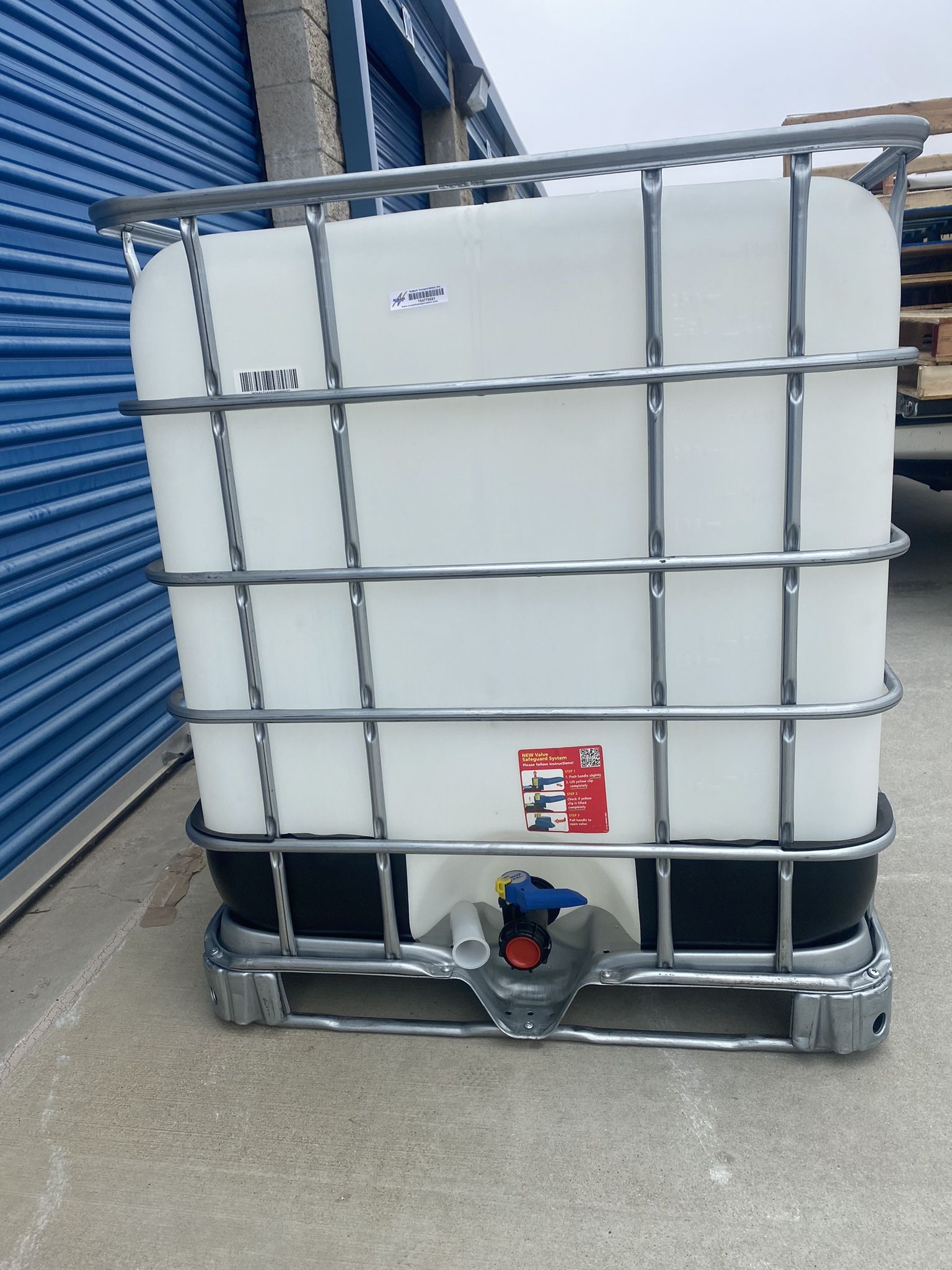 275 Gal IBC Water Tote Tank "Food Grade" Garden Irrigation Carwash Convert to Ice Bath Cold Plunge