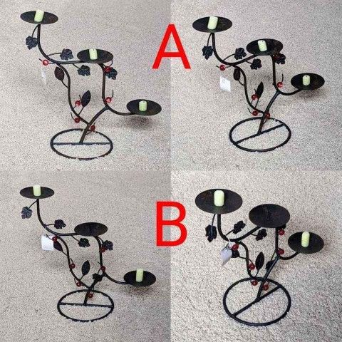 NEW 2 decorative metal freestanding candlestick tea light candle holders candelabras candelabra