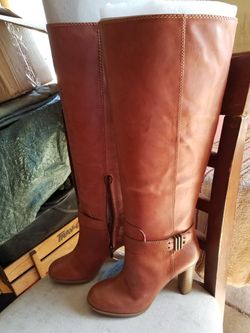 ENZO ANGIOLINI BRAND NEW WIDE CALF LEATHER BOOTS 7.5 SIZE