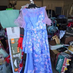 New Purple Flower Princess Dress Size Large Halloween Costume 