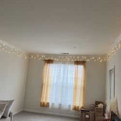 Elegant Sheer Curtains – 4 Panels, Gold & Ivory, 84”