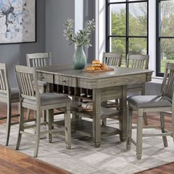 Grey Dining Table - Counter Height Dining