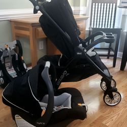 Chicco 3 in 1 Travel System For Sale Including Infant Car Seat, Stroller and Key Fit Base