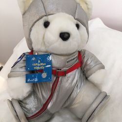 Collectible plush Christmas father bear