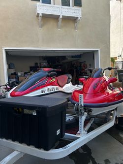 Two Jet skis with trailer