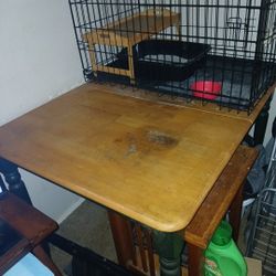 Vintage Large Dining room  Table With Availability To Have An Additional Center Piece 